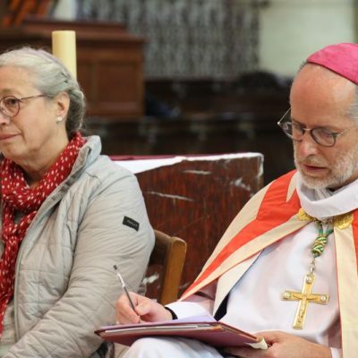 20211017 - Synode 2023 - Lancement de la consultation du Peuple de Dieu dans l'Aisne (41) - Claire Halleux et Mgr Renauld de Dinechin