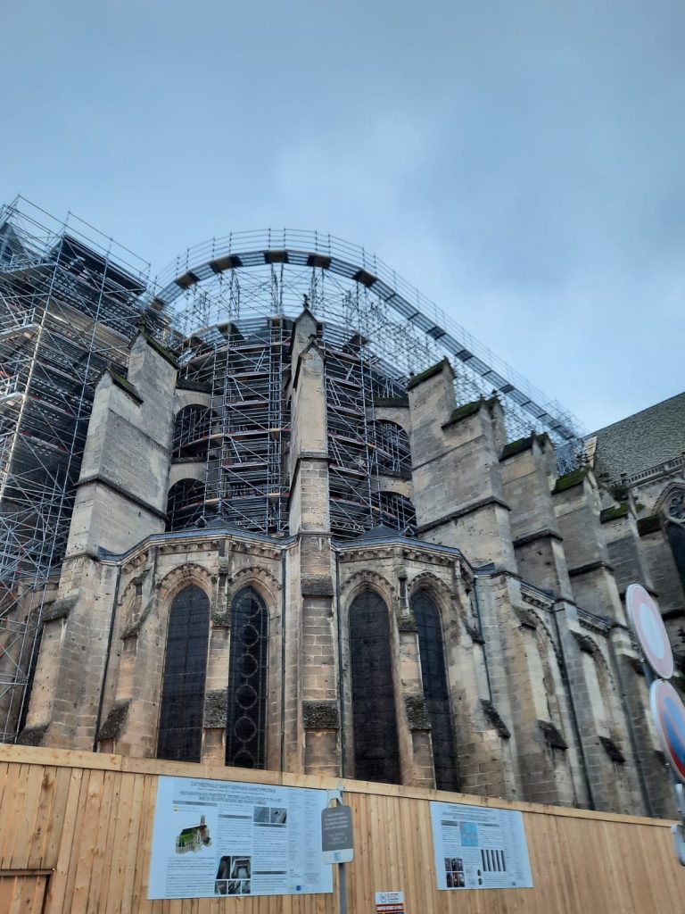 Travaux cathédrale Soissons - Le chevet